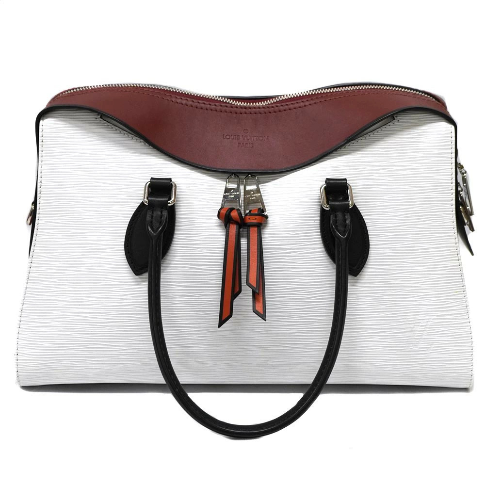 LOUIS VUITTON Tuileries Tote Handbag Shoulder Bag Epi Leather Blanc White